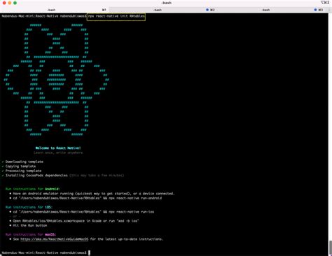 React Native Table 的图像结果