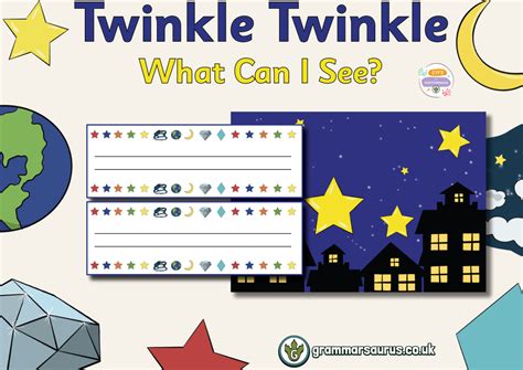 EYFS Nursery Rhymes - Twinkle Twinkle - What Can I See? - Grammarsaurus