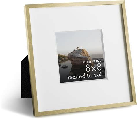 Amazon.com - HAUS AND HUES 8x8 Picture Frame with Real Glass & Gold ...