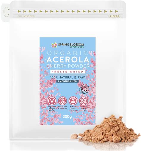 300g Organic Acerola Cherry Powder Freeze-Dried 100% Natural Vitamin C ...