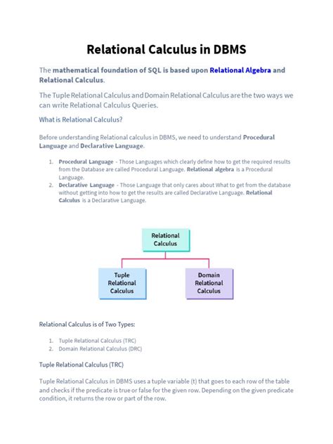 Image result for Relational Calculus Ai Database