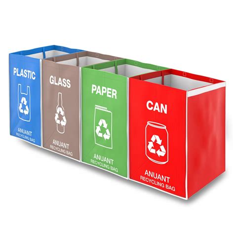 ANUANT Separate Recycling Waste Bin Bags for Kitchen Office in Home ...