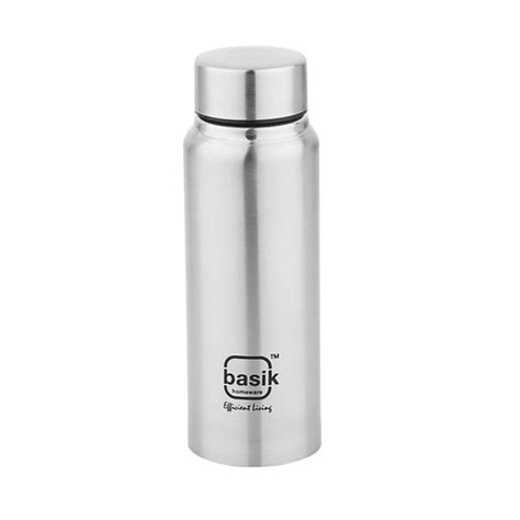 Basik Shine Stainless Steel Single Wall Water Bottle | Basik