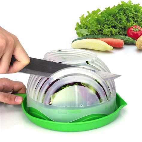 Salad Cutter Bowl 60 Seconds Salad Maker by WEBSUN Easy Fruit Vegetable ...