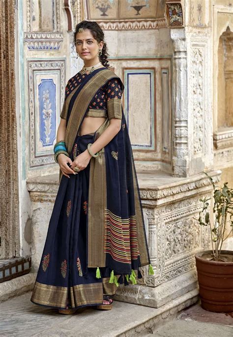 SWARG BY TRIVENI COTTON PRINTED SAREE COLLECTION