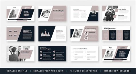 Prezentacja biznesowa przewodnik po broszurze, szablon prezentacji ...