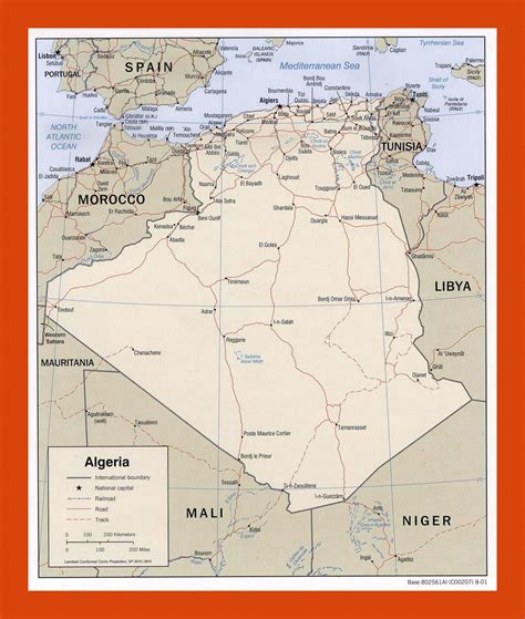 Political map of Algeria - 2001 | Maps of Algeria | Maps of Africa | GIF map | Maps of the World ...