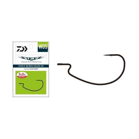 Steez Worm Hook Wide Offset - Offset-Einzelhaken Offsethaken von Daiwa ...