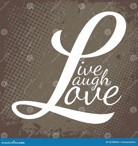 Live Laugh Love stock vector. Illustration of love, words - 26188440