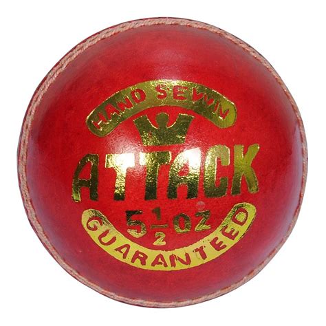 Leather Cricket Ball- Attack 4 pc-Set of Six Balls (Red) : Amazon.in ...