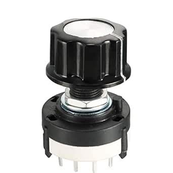 uxcell 3P4T 3 Pole 4 Throw Single Deck Band Channel Rotary Switch ...