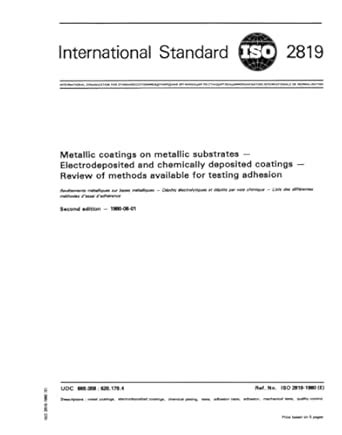 ISO 2819:1980, Metallic coatings on metallic substrates ...