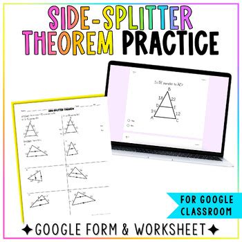 Image result for Side Splitter Theorem Practice Worksheet
