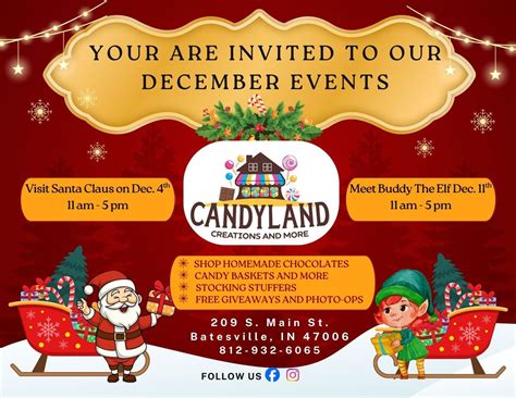 Santa’s Sweet Stop at Candyland Creations and More, 209 S. Main St ...