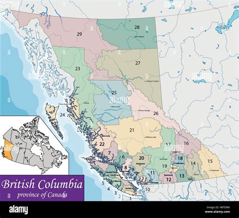 British columbia map hi-res stock photography and images - Alamy