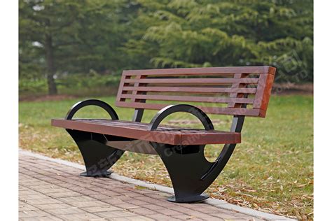 加工定做庭院休闲座椅防腐塑木公园户外不锈钢长椅公园休闲椅-阿里巴巴
