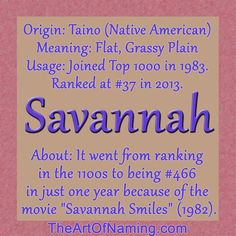 Savannah is common but still feels underused. It is a lovely nature ...