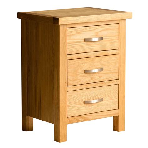 Buy London Oak Bedside Cabinet Table | Roseland Furniture Solid Wood ...