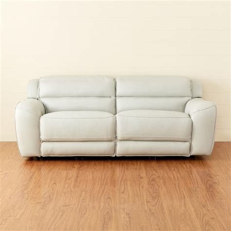 Buy Mason Half Leather 3-Seater Electrical Recliner - Grey from Home ...