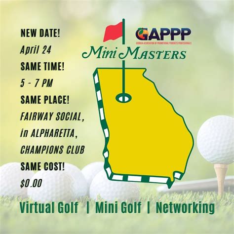 GAPPPs 2nd Annual Mini Masters, Fairway Social Alpharetta, 24 April ...