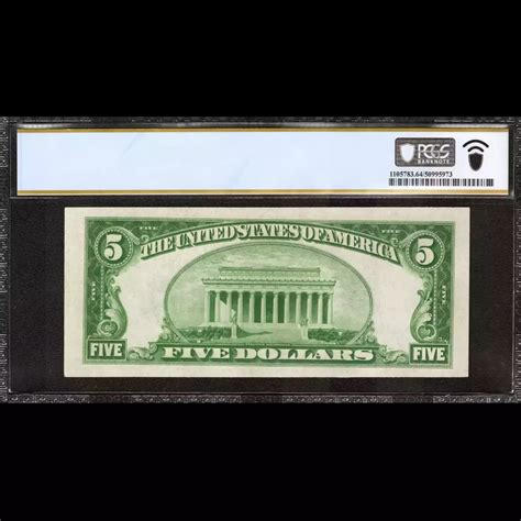 $5 1934 blue seal. Small Silver Certificates 1650* - Kearney Coin Center