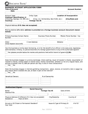 Account Type:Entity Type:Location of IncorporationEmployer ...