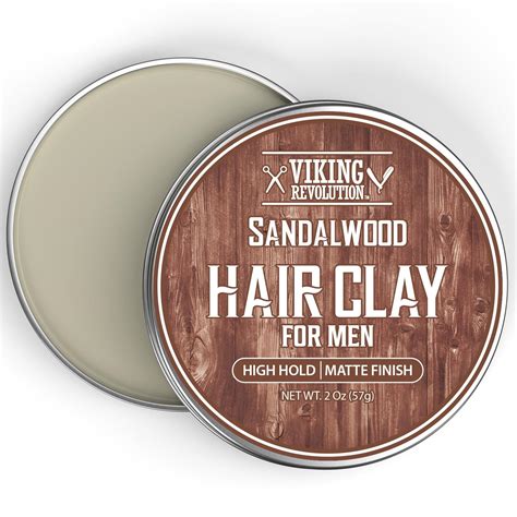 Amazon.com: Viking Revolution Sandalwood Hair Clay for Men - Matte ...