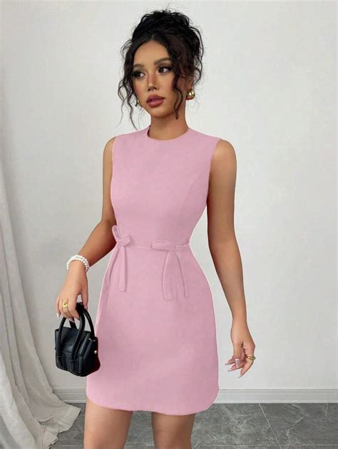 Elenzga Women's Valentine's Day Red Elegant Sleeveless Fitted Waist ...