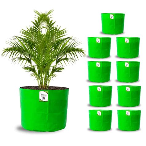 ORGANIC BAZAR 12x12 Grow Bags for Terrace Garden, Premium HDPE 260 GSM ...