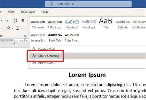 Clear All Formatting 的图像结果