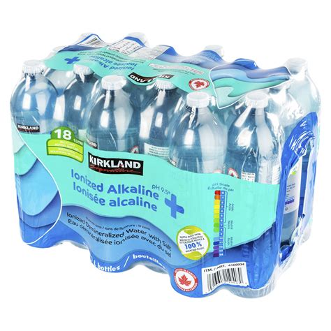 Kirkland Signature Ionized Alkaline Spring Water, 18 x 1 L | Costco