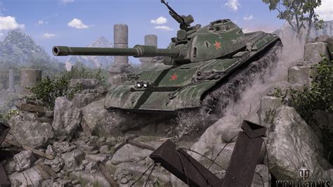 Download wallpaper star, tank, ruins, World of Tanks, 121 Chinese ...