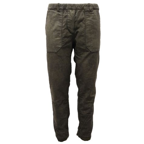 0470AL pantalone uomo BOB TURN man VELVET reversible trouser green