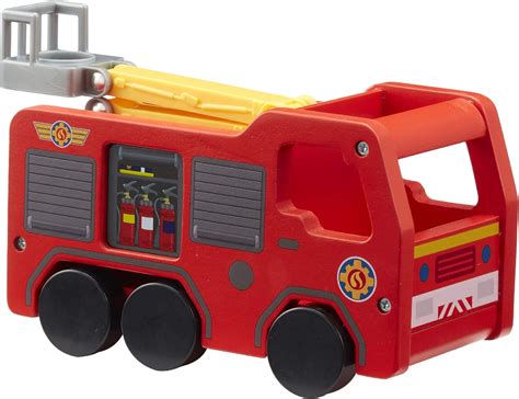 Fireman Sam 07324 Wooden Jupiter Free-Wheeling, Eco-Friendly, FSC Wood ...