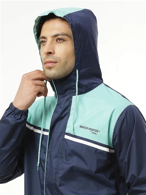 Zeel Active Sport Navy & Green Rainwear - AZ06