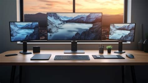 Image result for Three Monitor Computer Stations