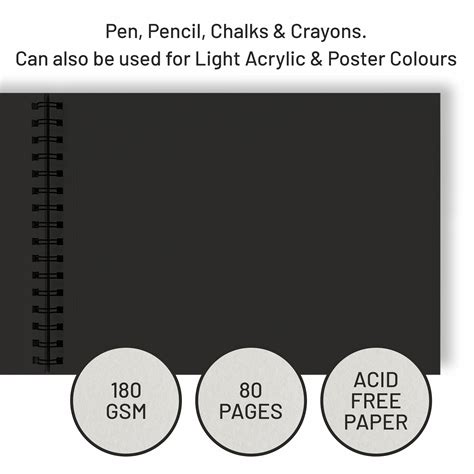 Anupam Ash Black Toned Sketchbook-Cartridge Paper-Soft cover WireO Bou