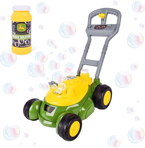 Amazon.com: John Deere Bubble Lawn Mower for Toddlers, Bubble Blowing ...