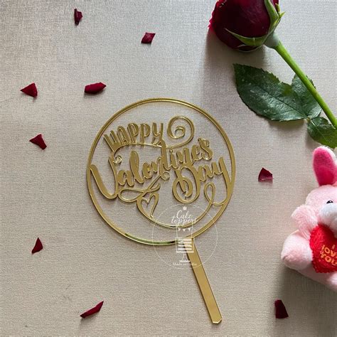 Happy Valentine's Day Cake Topper - VDCT008 – Cake Toppers India