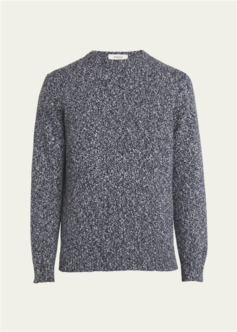 Agnona Men's Cashmere-Wool Jersey Crewneck Sweater - Bergdorf Goodman