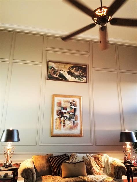 Idea for Decorating Large Walls Using Panel Moulding - Renee Romeo