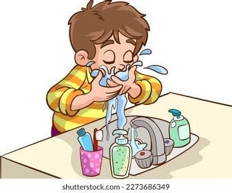 Image result for Washing Face Picture Man Cartoon