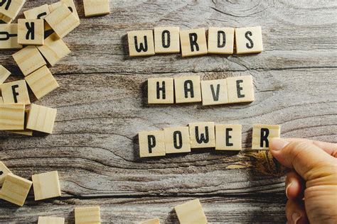 Words Have Power word cube on wood background ,English language ...
