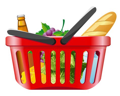 Kids Grocery Shopping Clip Art