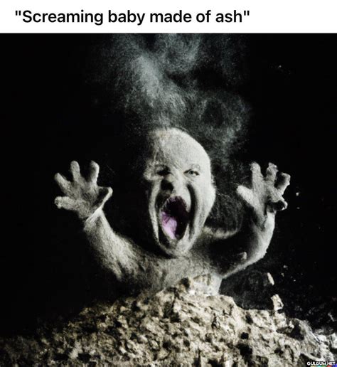 "Screaming baby made of ash" - Guldum.net - Caps arama motoru