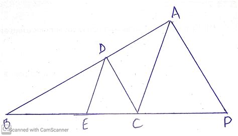 In a figur ABPIn the figure DE || AC and DC || AP. Prove that BE/EC=BC ...