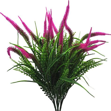 Buy Artificial Plants Flowers Fake Outdoor UV Resistant Plants Faux ...