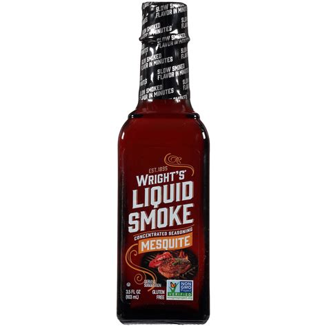 Wright's Mesquite Liquid Smoke Concentrated Seasoning, 3.5 oz Glass ...