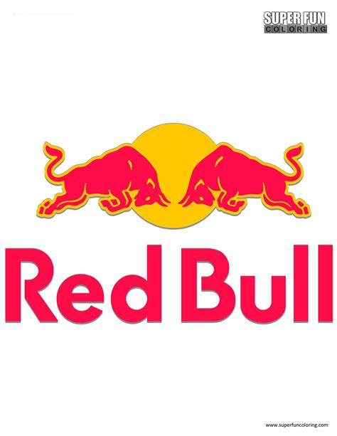 Red Bull Logo Coloring Page - Super Fun Coloring