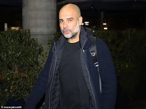 New signing, Pep? Guardiola arrives back at his Manchester city centre ...